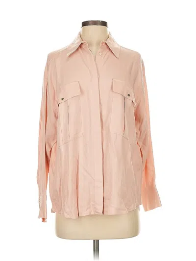 Pre-owned Zara Long Sleeve Blouse In Pink