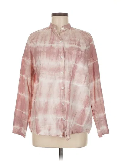 Pre-owned Zara Long Sleeve Blouse In Pink