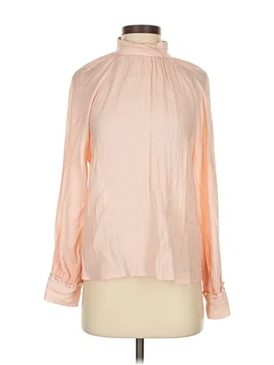 Pre-owned Zara Long Sleeve Blouse In Pink