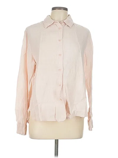 Pre-owned Zara Long Sleeve Blouse In Pink