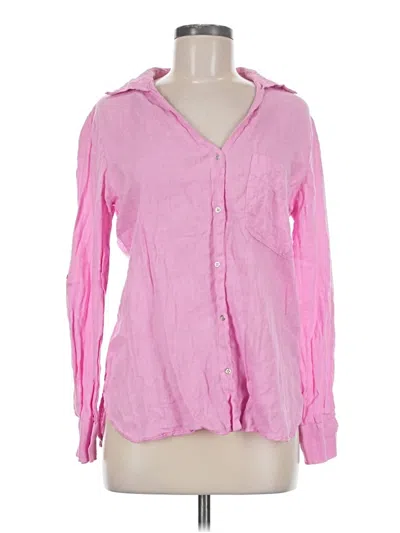 Pre-owned Zara Long Sleeve Blouse In Pink