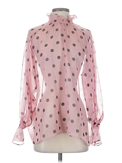 Pre-owned Zara Long Sleeve Blouse In Pink