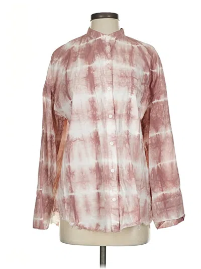 Pre-owned Zara Long Sleeve Blouse In Pink