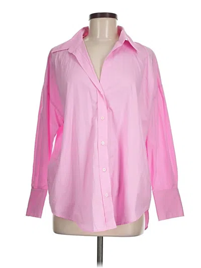 Pre-owned Zara Long Sleeve Blouse In Pink