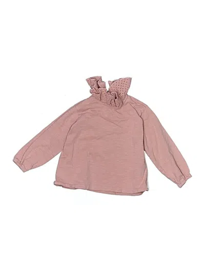 Pre-owned Zara Kids' Long Sleeve Blouse In Pink