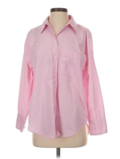 Pre-owned Zara Long Sleeve Blouse In Pink