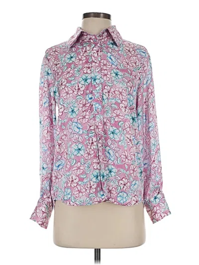 Pre-owned Zara Long Sleeve Blouse In Pink