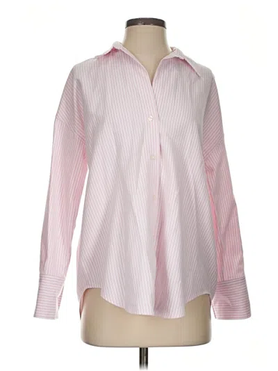 Pre-owned Zara Long Sleeve Blouse In Pink
