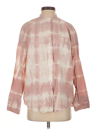 Pre-owned Zara Long Sleeve Blouse In Pink