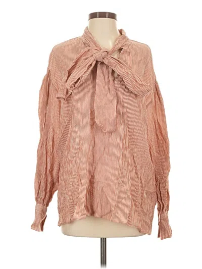 Zara Long Sleeve Blouse In Pink