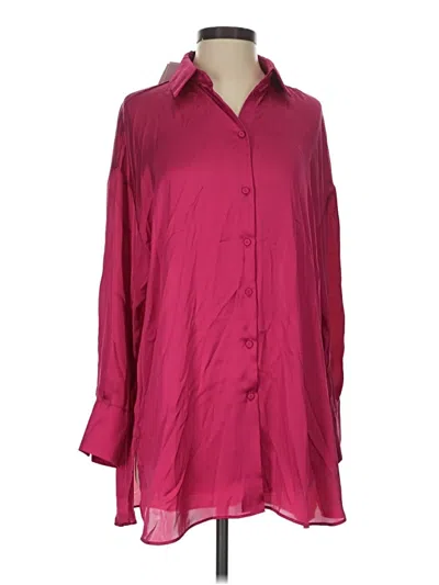 Zara Long Sleeve Blouse In Pink