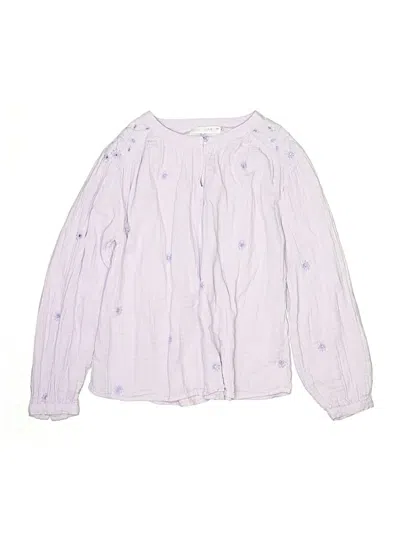 Pre-owned Zara Kids' Long Sleeve Blouse In Purple