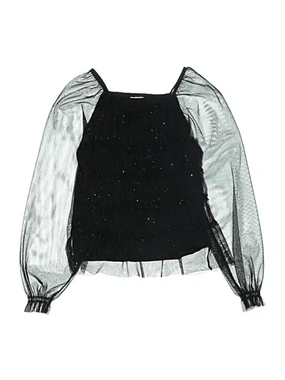 Pre-owned Zara Kids' Long Sleeve Blouse In Silver