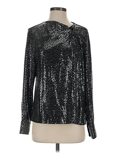 Pre-owned Zara Long Sleeve Blouse In Silver