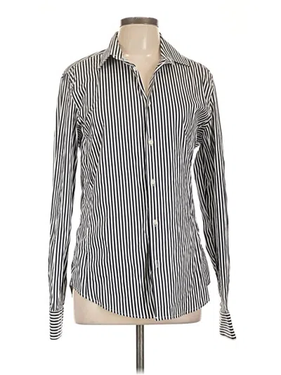 Pre-owned Zara Long Sleeve Blouse In Silver