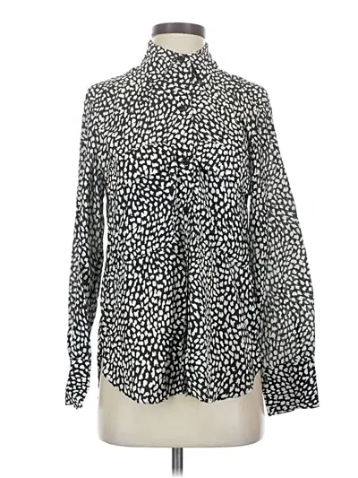 Zara Long Sleeve Blouse In Silver