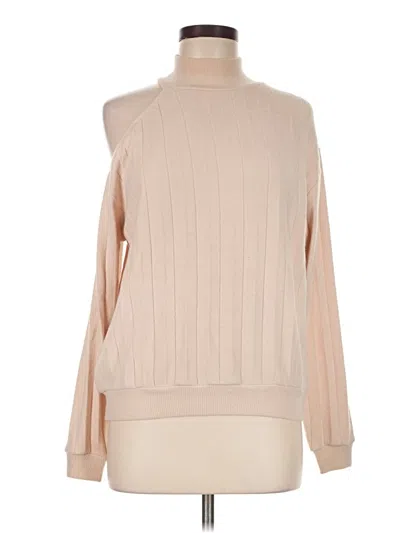 Pre-owned Zara Long Sleeve Blouse In Tan