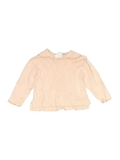 Pre-owned Zara Babies' Long Sleeve Blouse In Tan