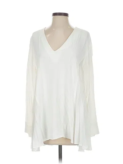 Pre-owned Zara Long Sleeve Blouse In White