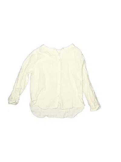 Pre-owned Zara Kids' Long Sleeve Blouse In White