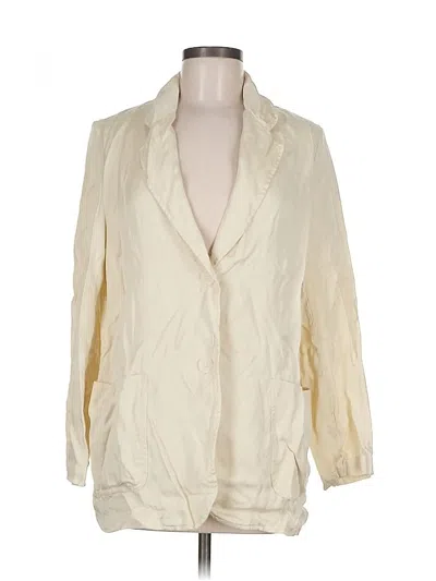 Pre-owned Zara Long Sleeve Blouse In White