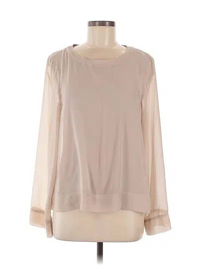 Pre-owned Zara Long Sleeve Blouse In White