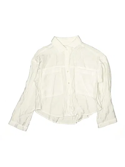 Pre-owned Zara Kids' Long Sleeve Blouse In White