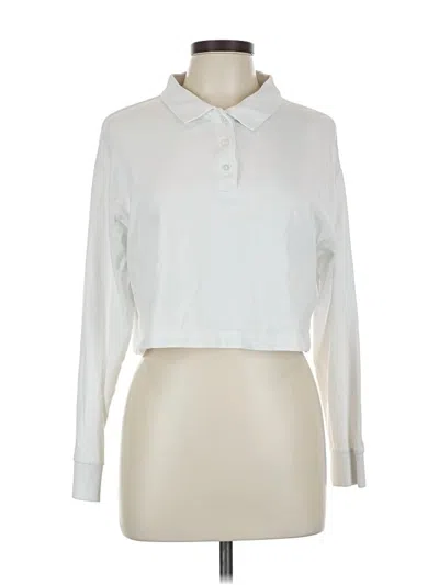 Pre-owned Zara Long Sleeve Blouse In White