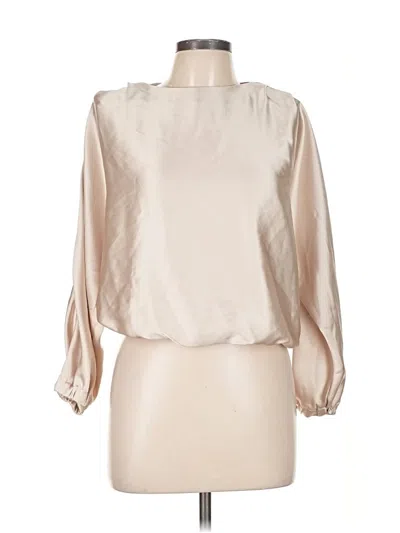 Pre-owned Zara Long Sleeve Blouse In White