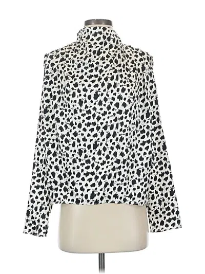 Pre-owned Zara Long Sleeve Blouse In White