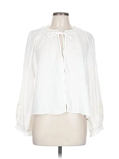 Zara Long Sleeve Blouse In White