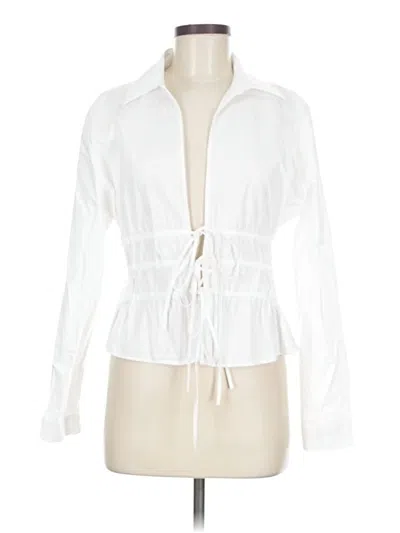 Zara Long Sleeve Blouse In White
