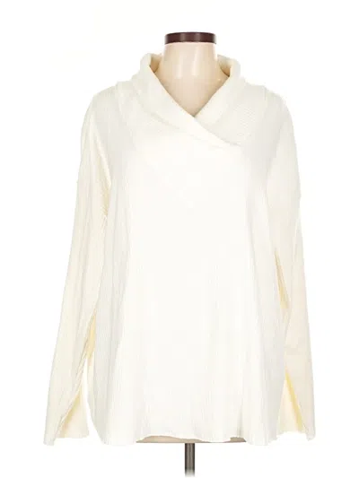 Pre-owned Zara Long Sleeve Blouse In White