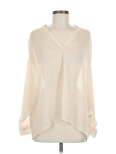 Pre-owned Zara Long Sleeve Blouse In White