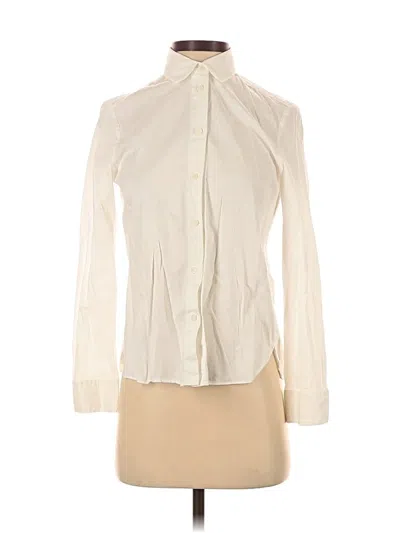 Pre-owned Zara Long Sleeve Blouse In White