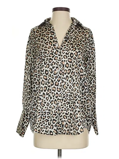 Pre-owned Zara Long Sleeve Blouse In White