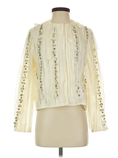 Zara Long Sleeve Blouse In White