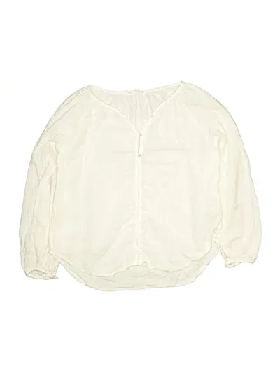 Pre-owned Zara Kids' Long Sleeve Blouse In White