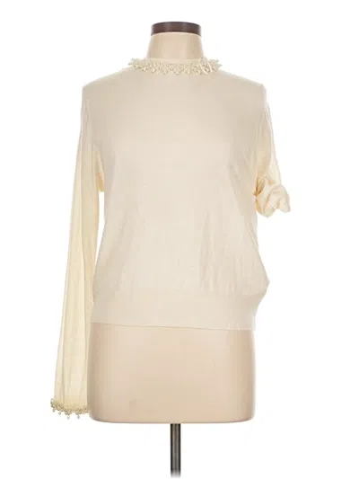 Pre-owned Zara Long Sleeve Blouse In White