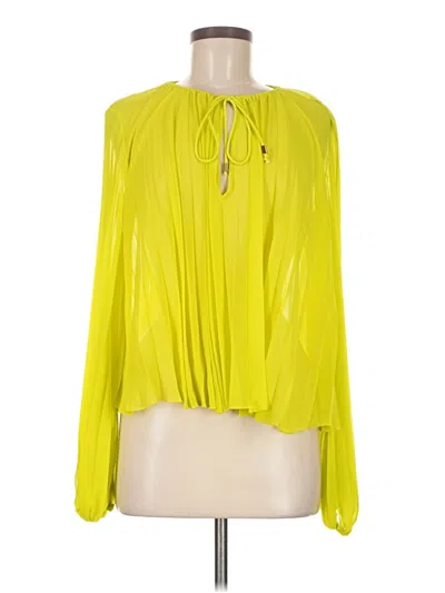 Pre-owned Zara Long Sleeve Blouse In Yellow