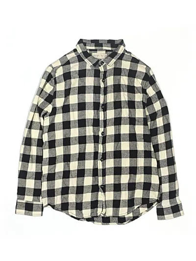 Pre-owned Zara Kids' Long Sleeve Button Down Shirt In Black