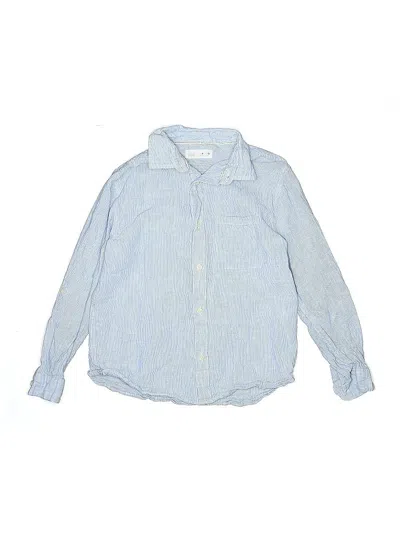 Pre-owned Zara Kids' Long Sleeve Button Down Shirt In Blue