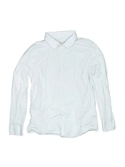 Pre-owned Zara Kids' Long Sleeve Button Down Shirt In Blue