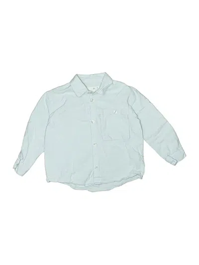 Pre-owned Zara Kids' Long Sleeve Button Down Shirt In Blue