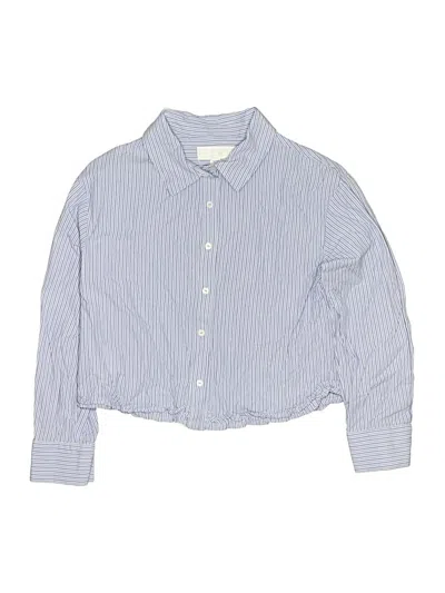 Pre-owned Zara Kids' Long Sleeve Button Down Shirt In Blue