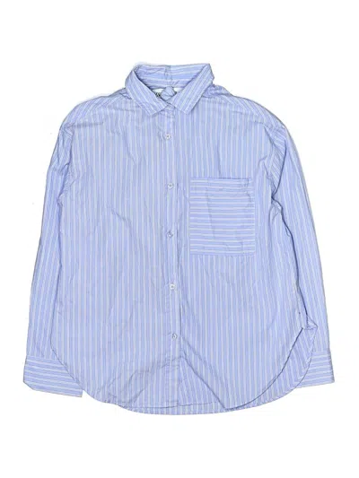 Pre-owned Zara Kids' Long Sleeve Button Down Shirt In Blue
