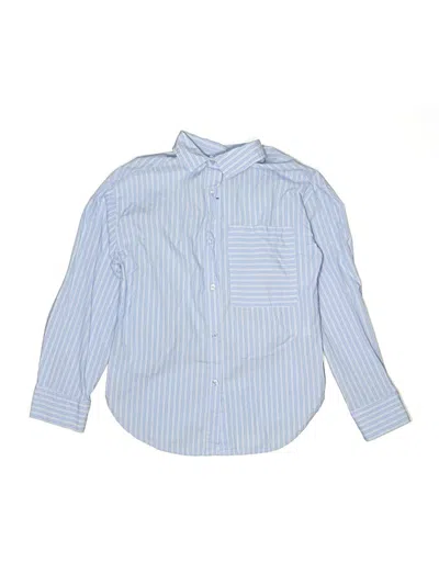 Pre-owned Zara Kids' Long Sleeve Button Down Shirt In Blue