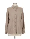Zara Long Sleeve Button Down Shirt In Brown