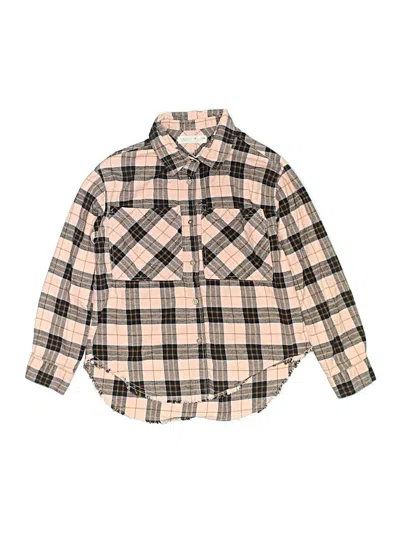 Pre-owned Zara Kids' Long Sleeve Button Down Shirt In Brown