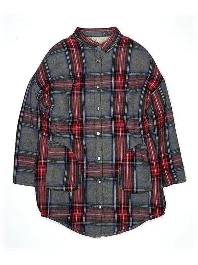 Pre-owned Zara Kids' Long Sleeve Button Down Shirt In Gray